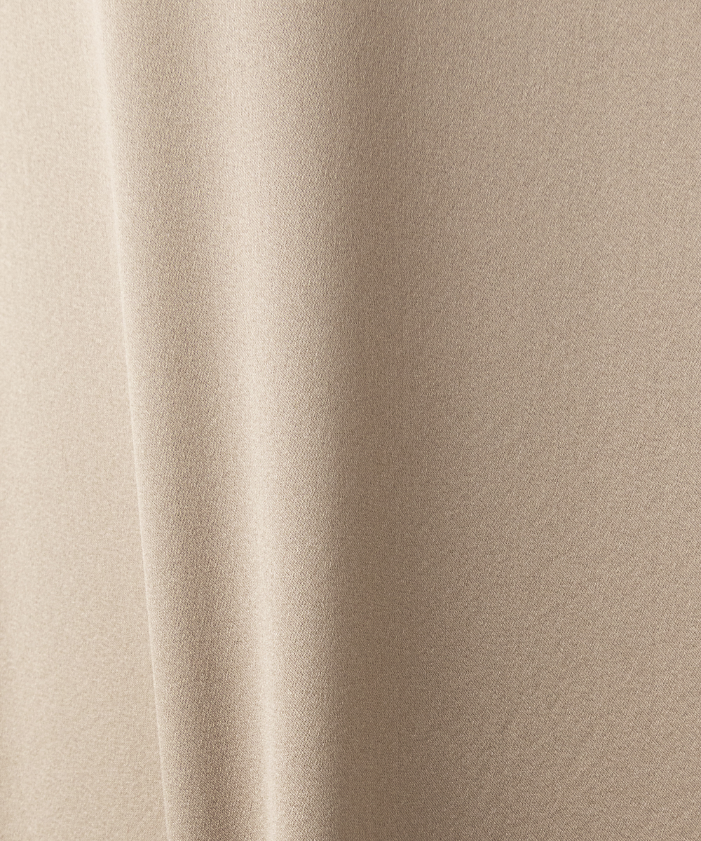 EAUVIRE ウォッシャブルシルクロングスリーブブラウス ブラック