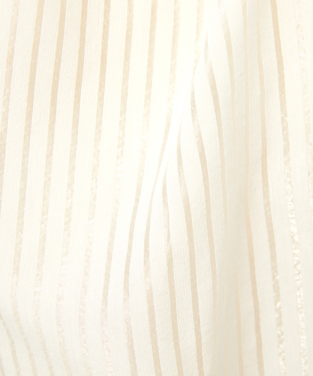 EAUVIRE ストライプボウタイブラウス ホワイト