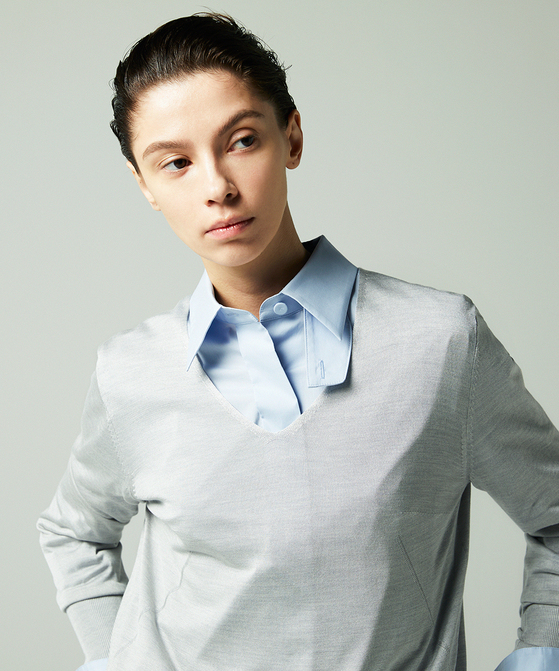 EAUVIRE スロートタブシャツ ライトブルー