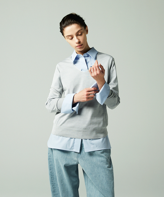 EAUVIRE スロートタブシャツ ライトブルー