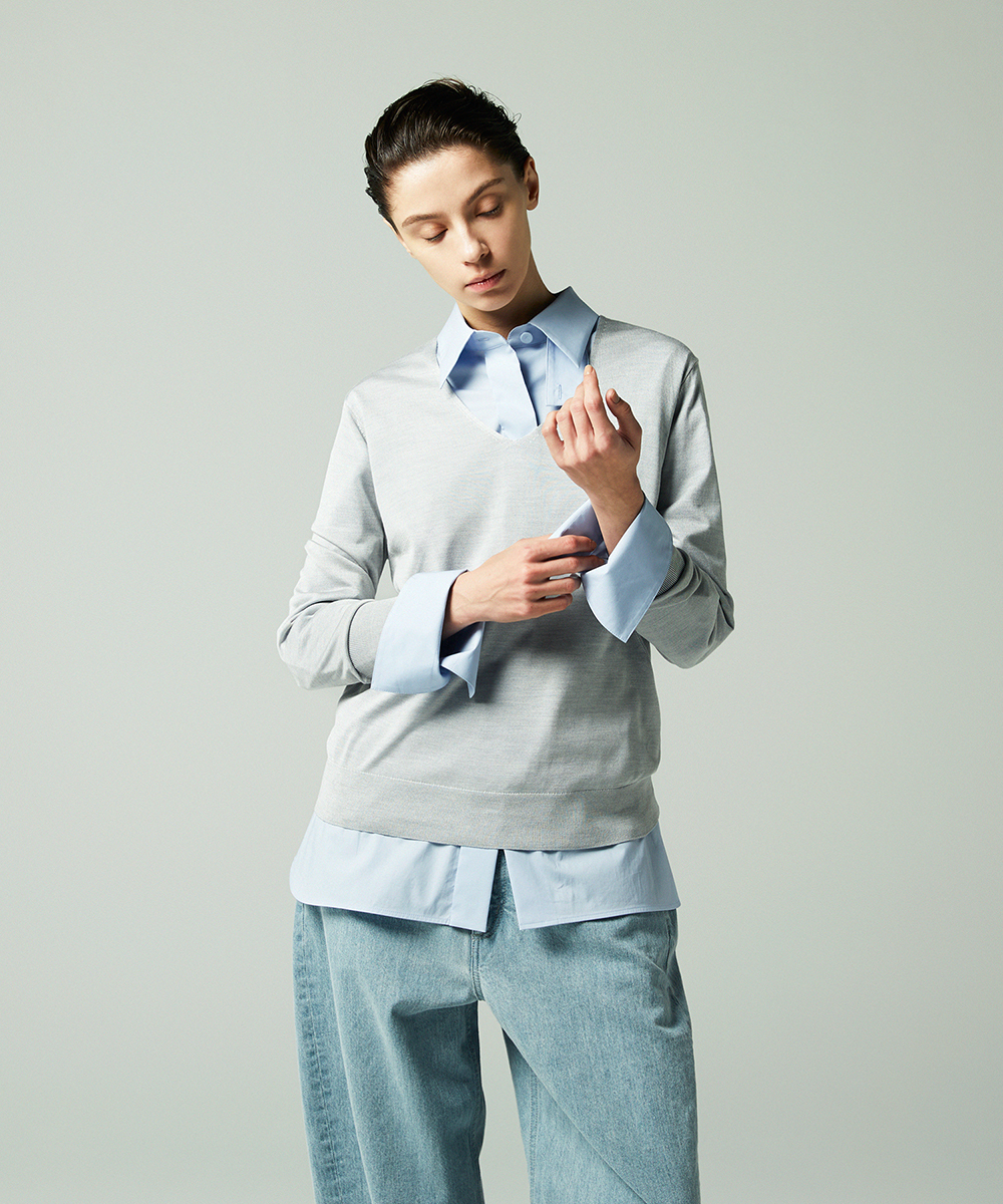 EAUVIRE スロートタブシャツ ライトブルー