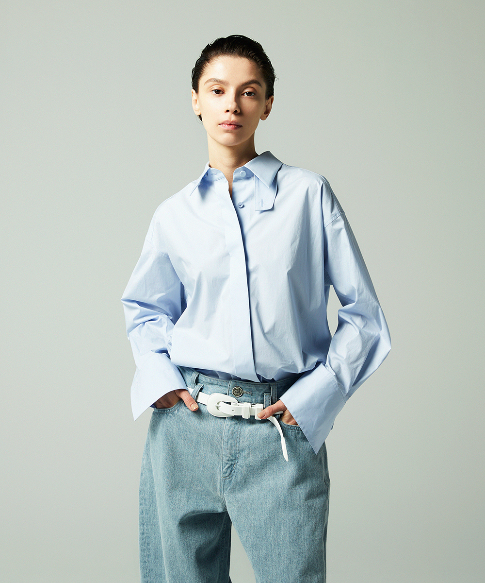 EAUVIRE スロートタブシャツ ライトブルー