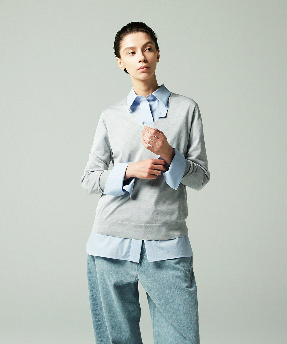 EAUVIRE スロートタブシャツ ライトブルー