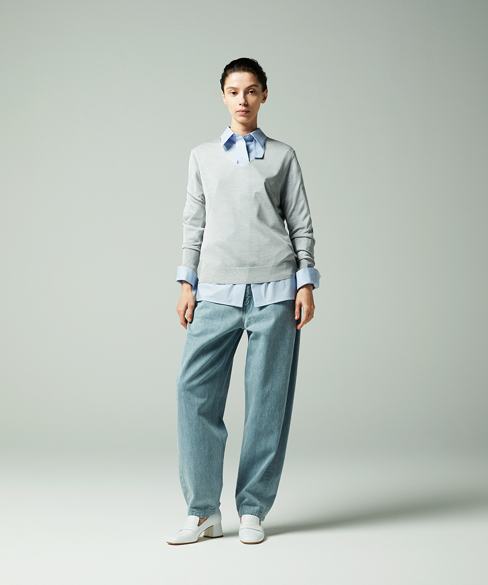 EAUVIRE スロートタブシャツ ライトブルー