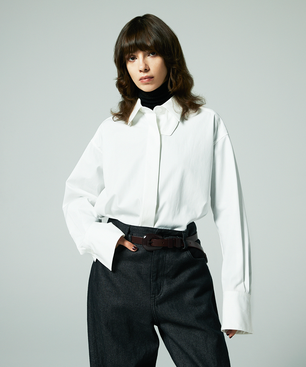 EAUVIRE スロートタブシャツ ホワイト