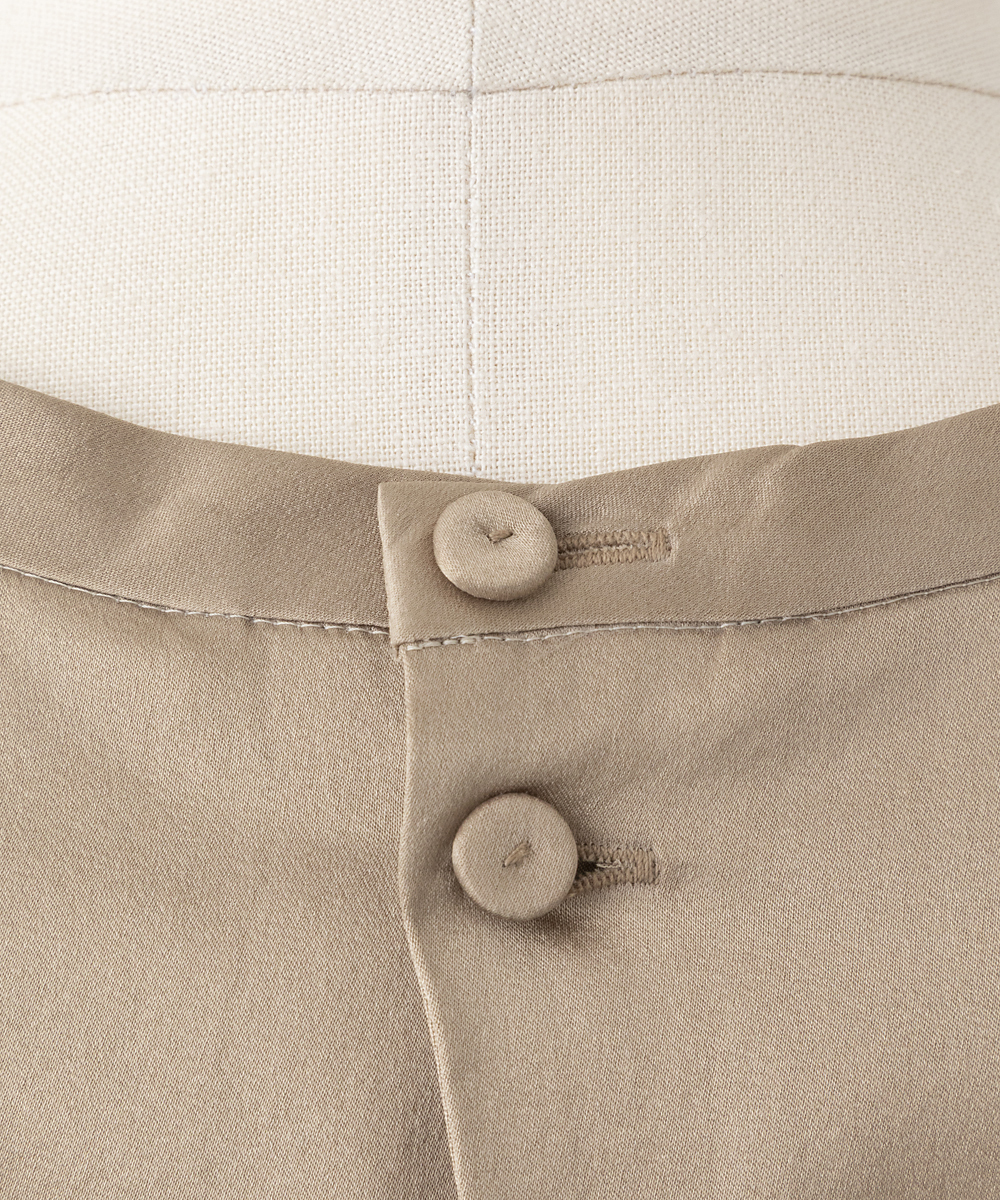 EAUVIRE ウォッシャブルシルクノースリーブブラウス セージ