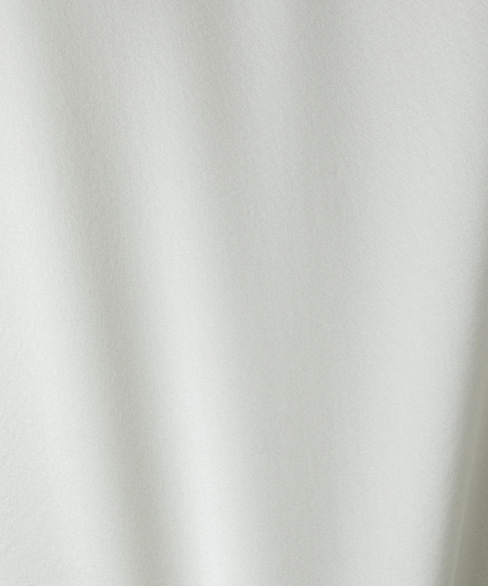 EAUVIRE ウォッシャブルシルクノースリーブブラウス セージ