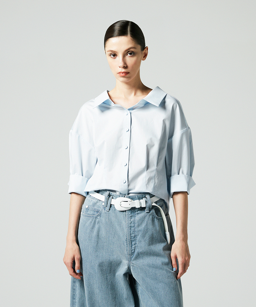 EAUVIRE クラシックシネマシャツ ライトブルー