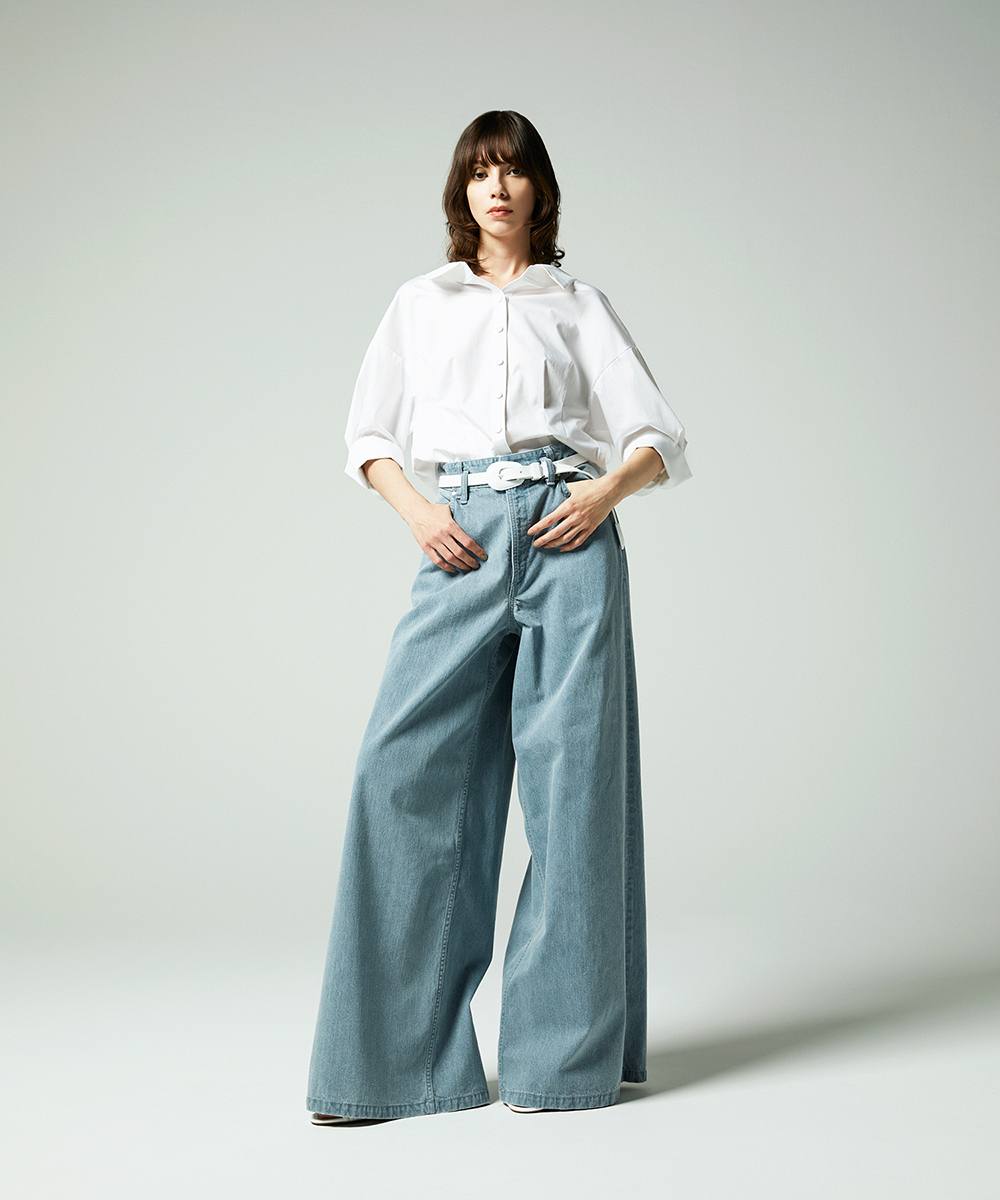 EAUVIRE クラシックシネマシャツ ライトブルー