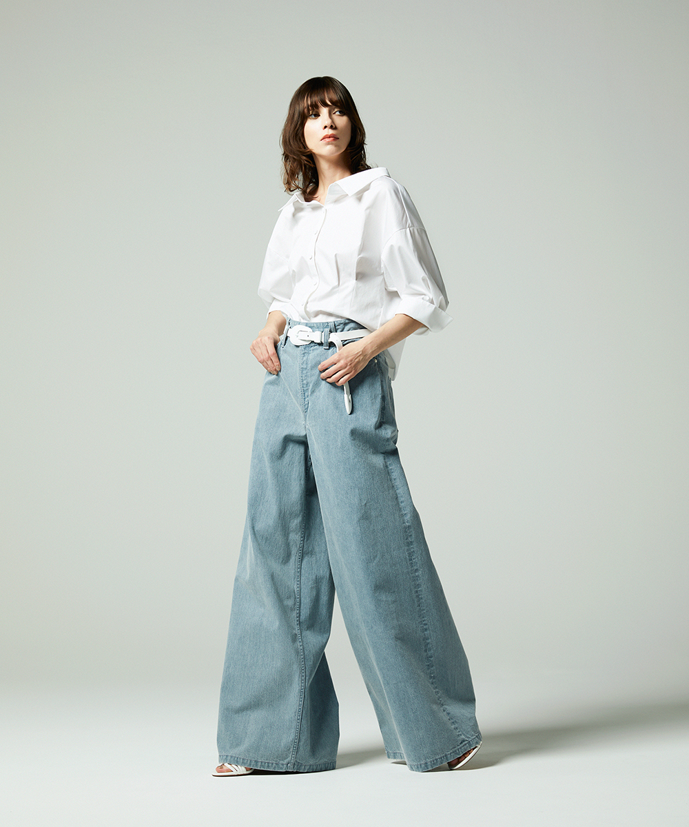 EAUVIRE クラシックシネマシャツ ライトブルー