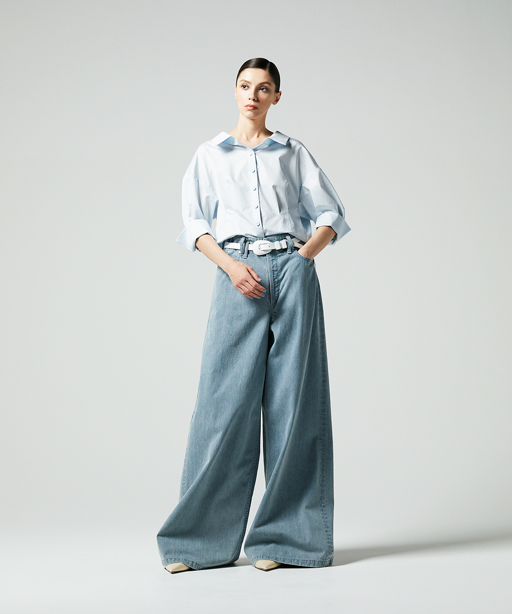 EAUVIRE クラシックシネマシャツ ライトブルー