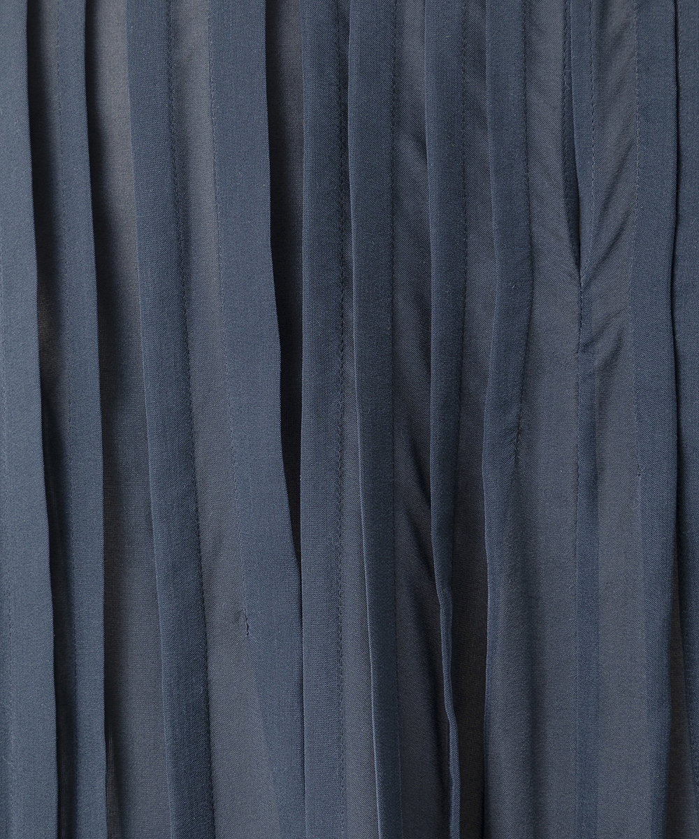 EAUVIRE ランダムタックブラウス ダークグリーン