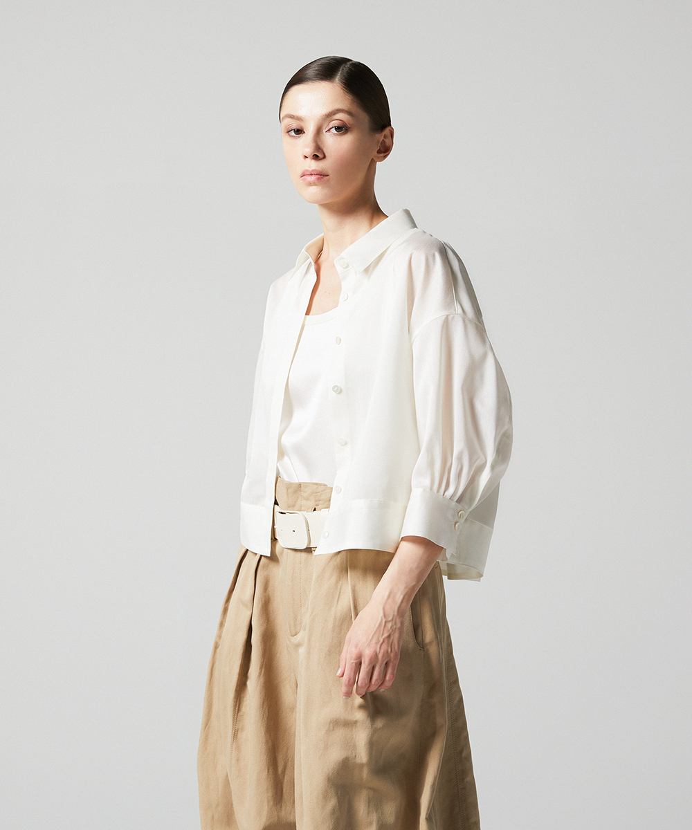 EAUVIRE バックボリュームシャツ ネイビー