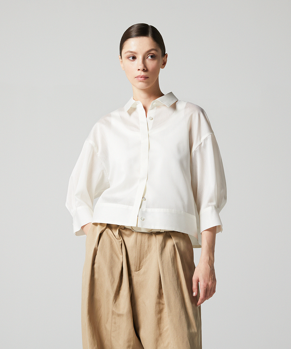 EAUVIRE バックボリュームシャツ ネイビー