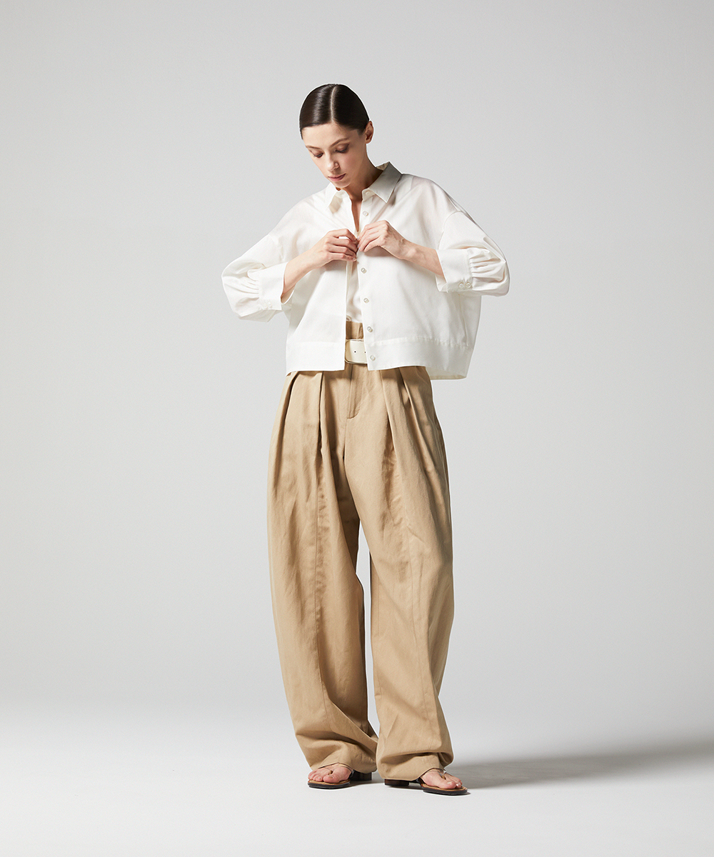 EAUVIRE バックボリュームシャツ ネイビー