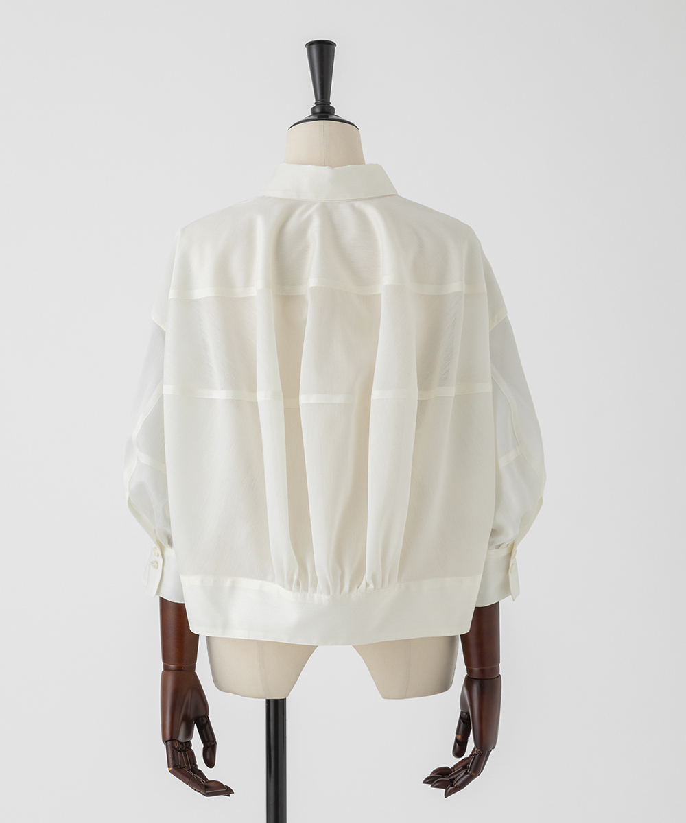 EAUVIRE バックボリュームシャツ ネイビー