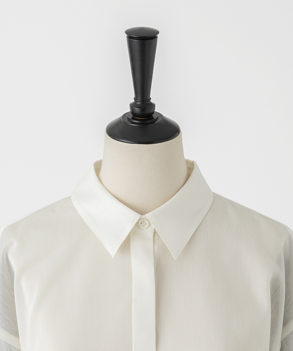 EAUVIRE バックボリュームシャツ ネイビー