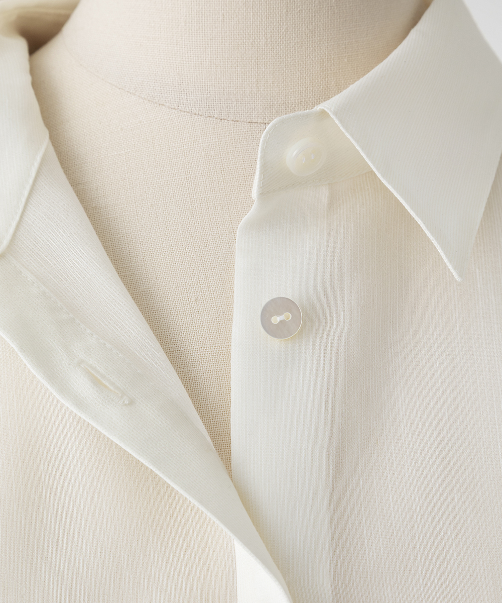 EAUVIRE バックボリュームシャツ ネイビー