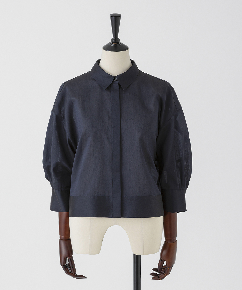 EAUVIRE バックボリュームシャツ ネイビー