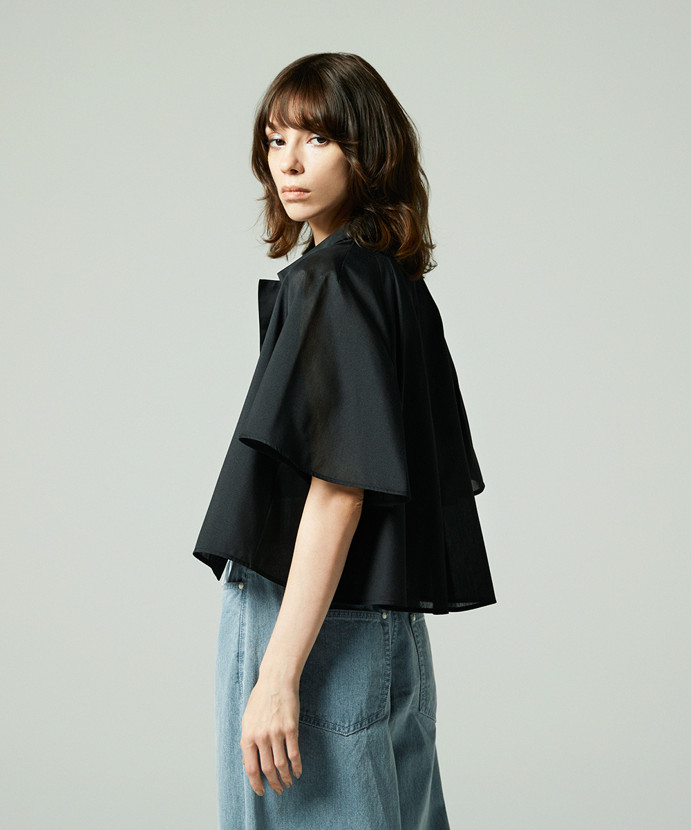 EAUVIRE オープンカラーシャツ ネイビー