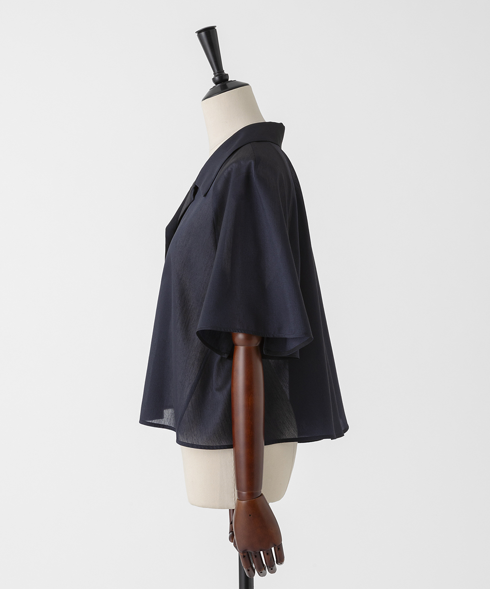 EAUVIRE オープンカラーシャツ ネイビー