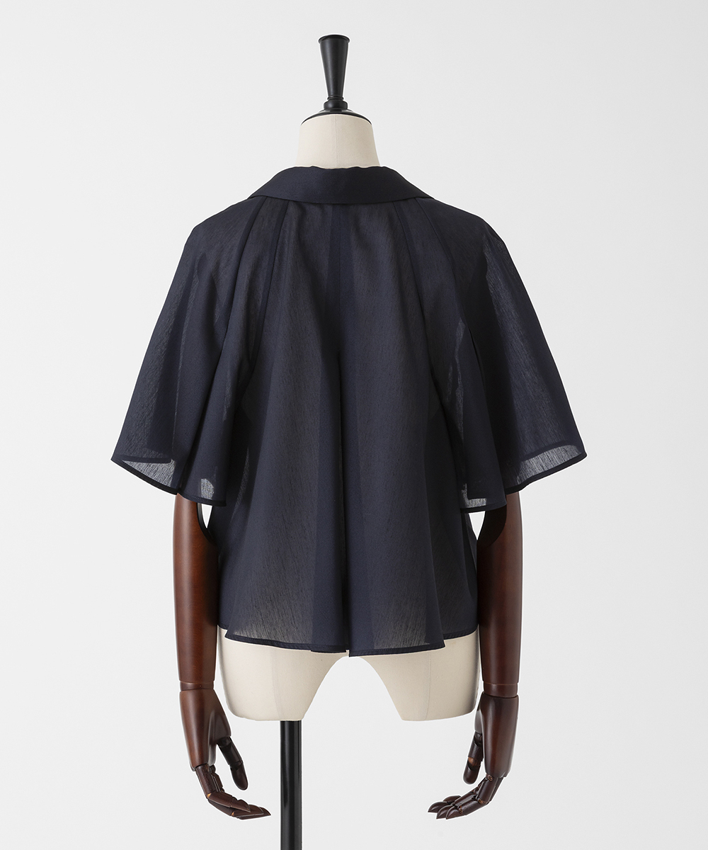 EAUVIRE オープンカラーシャツ ネイビー