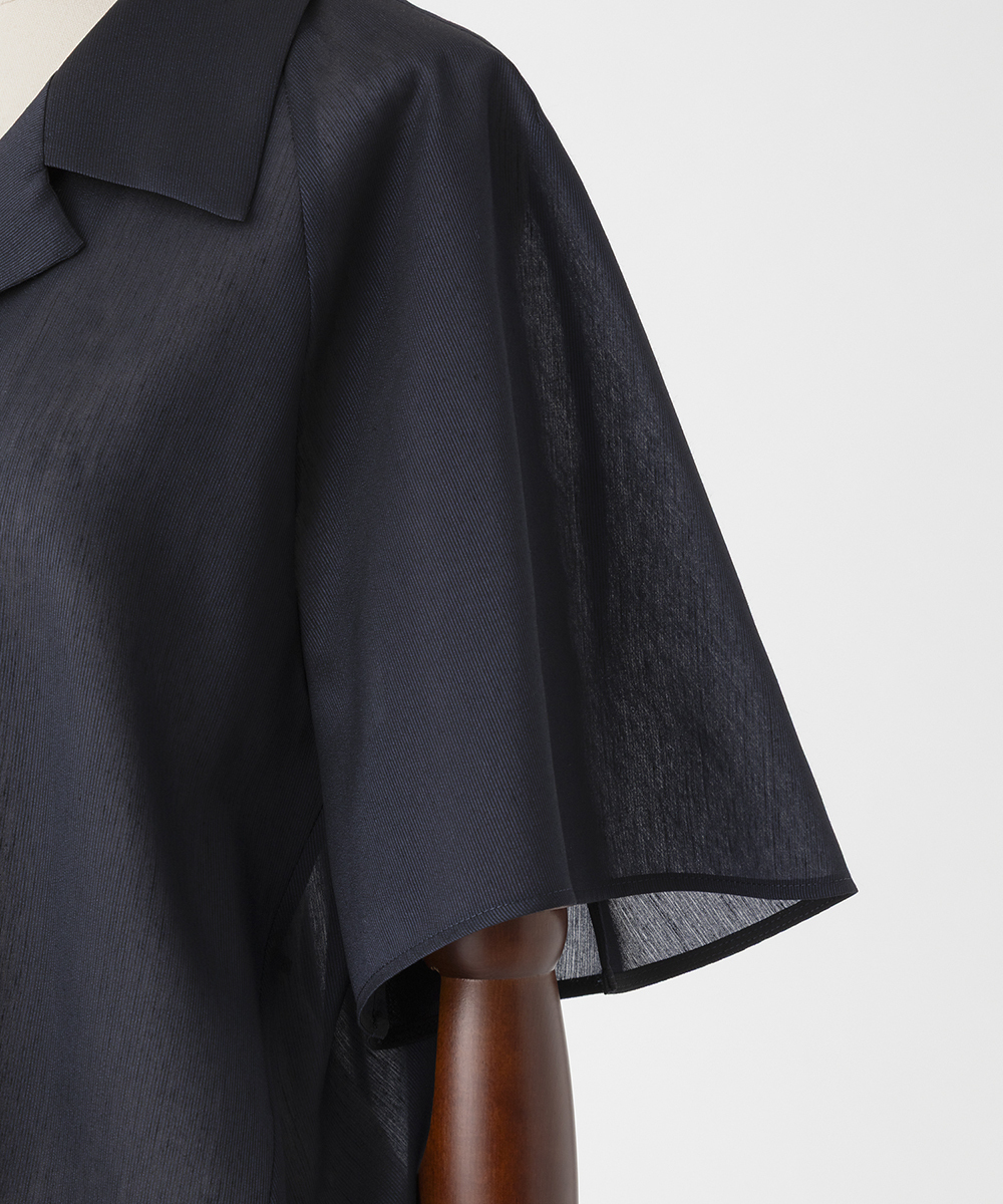 EAUVIRE オープンカラーシャツ ネイビー