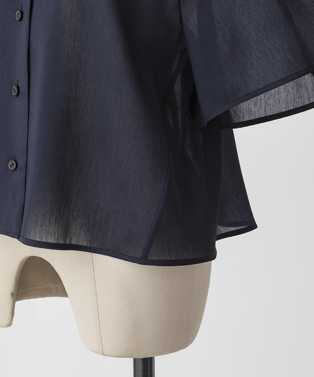 EAUVIRE オープンカラーシャツ ネイビー