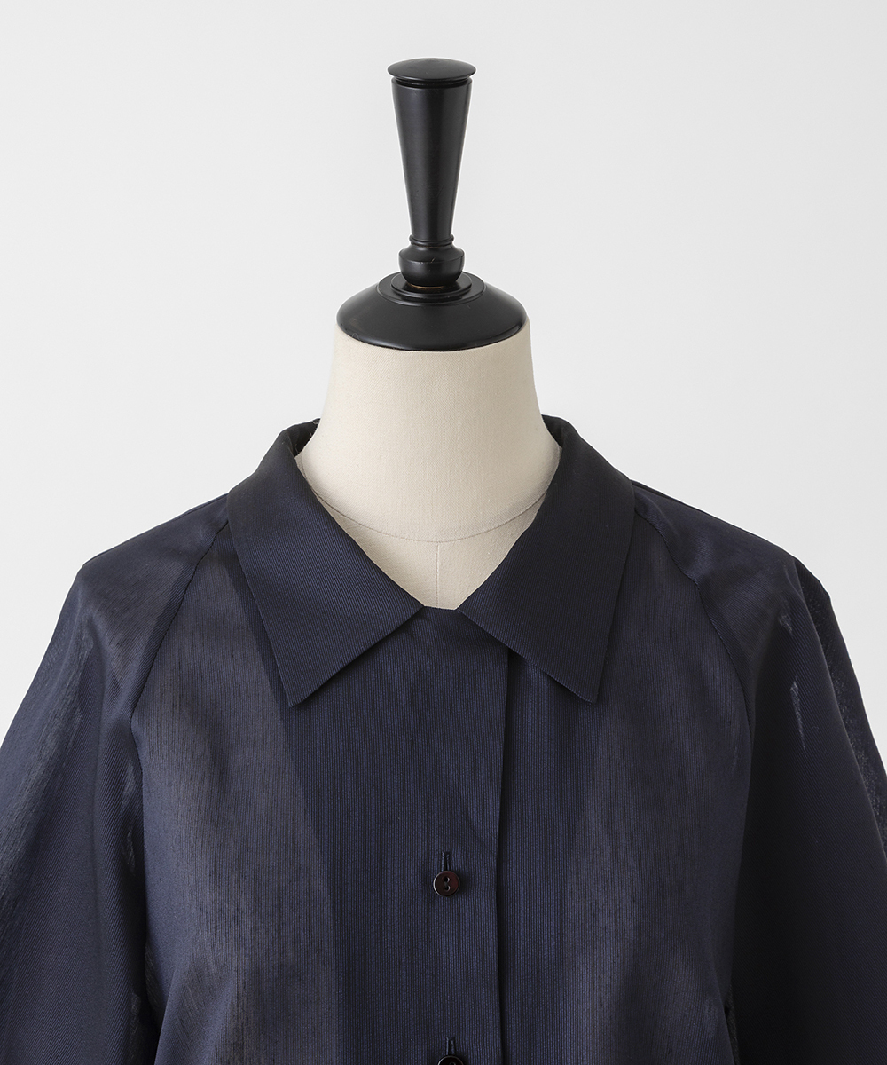 EAUVIRE オープンカラーシャツ ネイビー