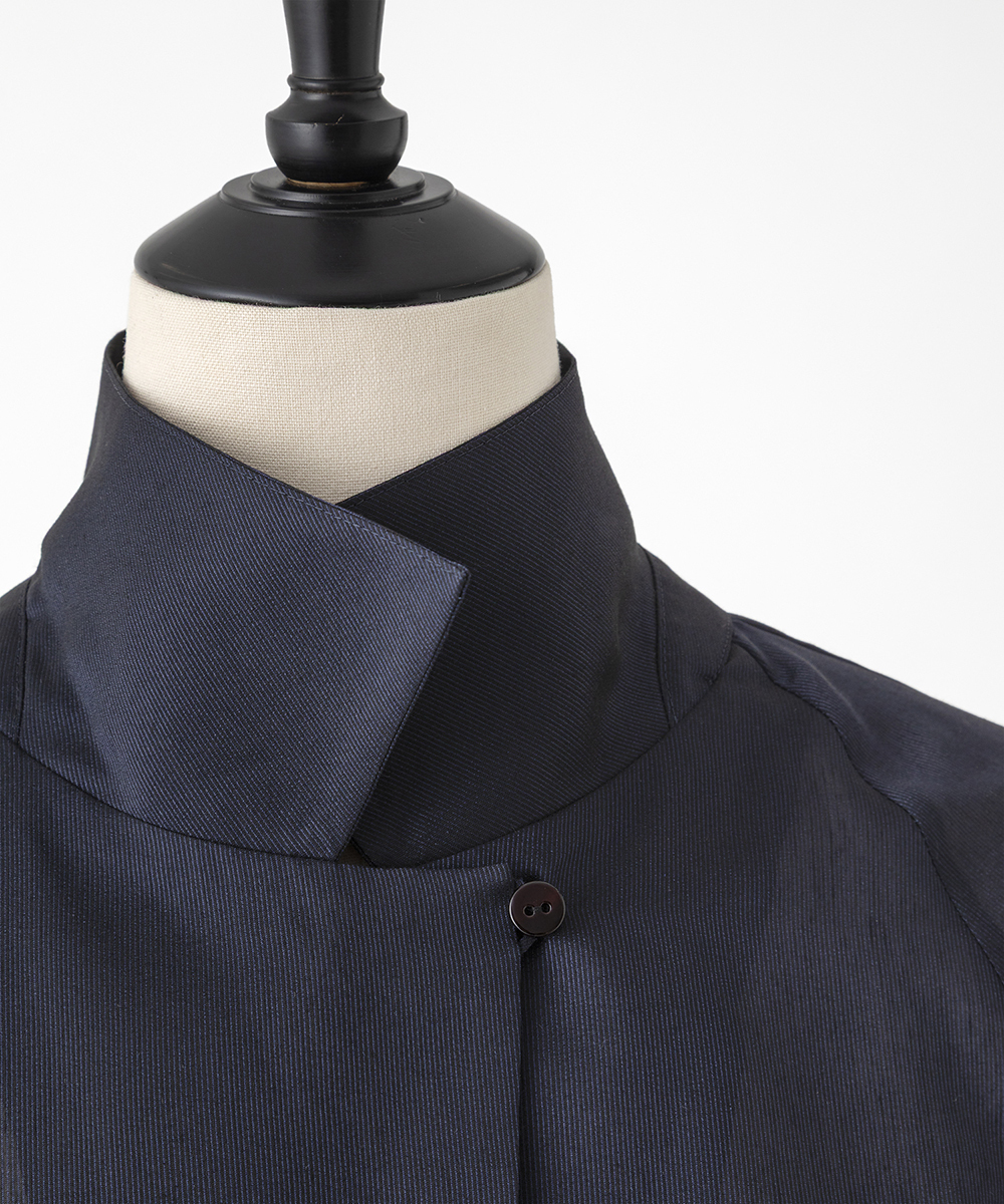 EAUVIRE オープンカラーシャツ ネイビー