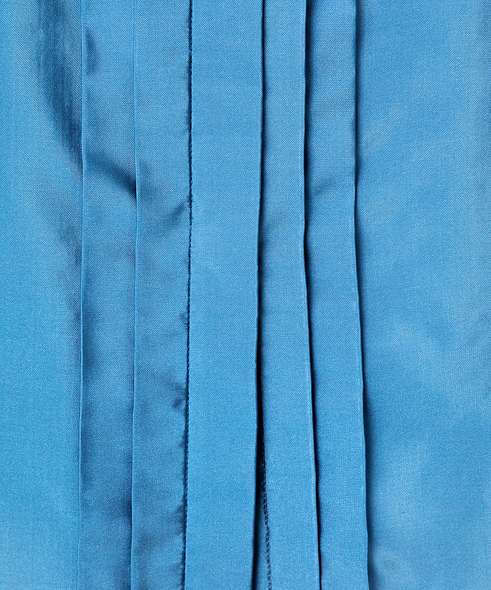 EAUVIRE シルク混タフタボウブラウス グリーン