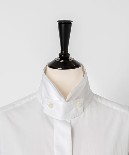 EAUVIRE スロートタブ付きシャツ ホワイト