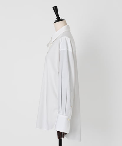 EAUVIRE スロートタブ付きシャツ ホワイト