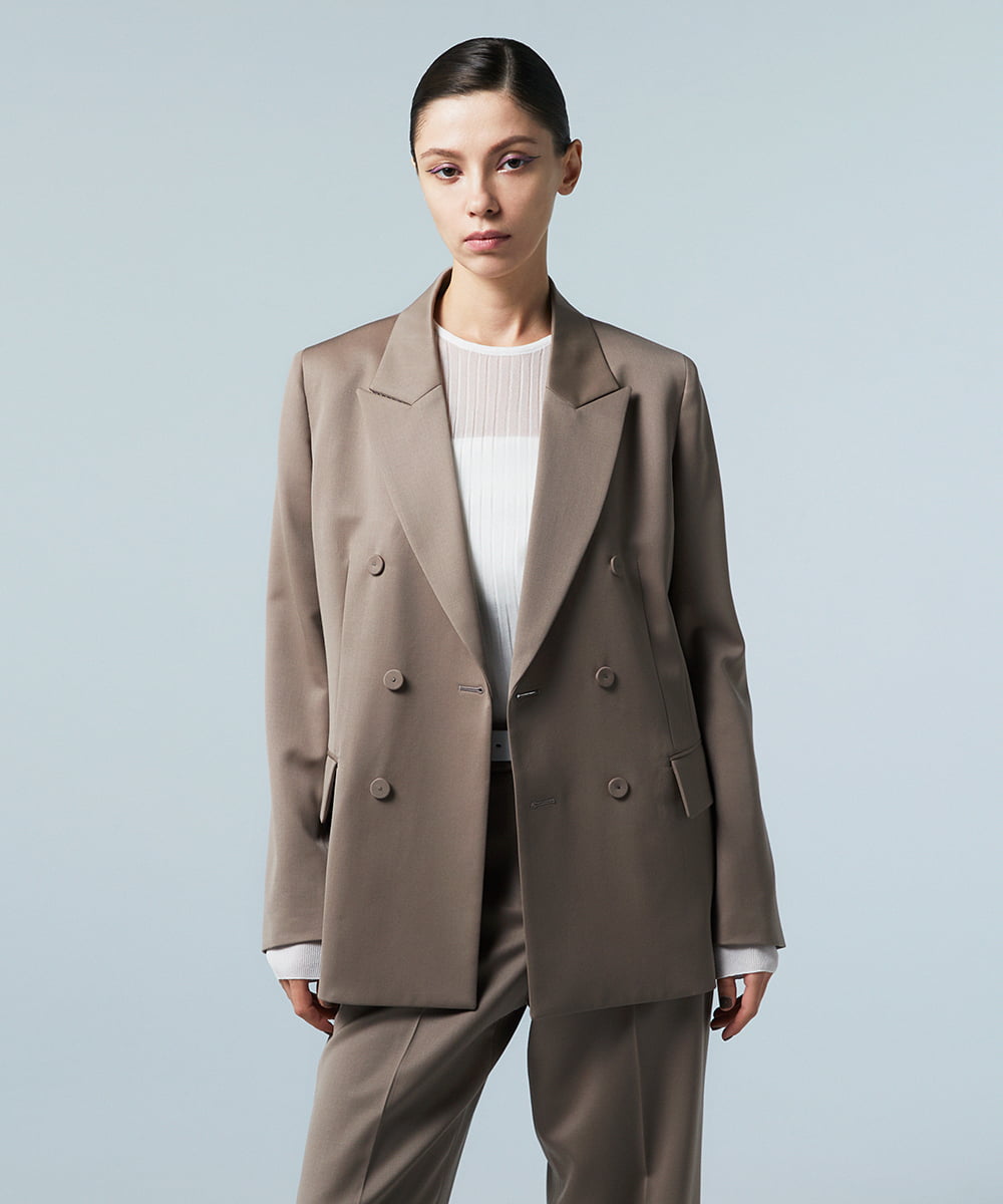 EAUVIRE ダブルブレストジャケット ブラウン