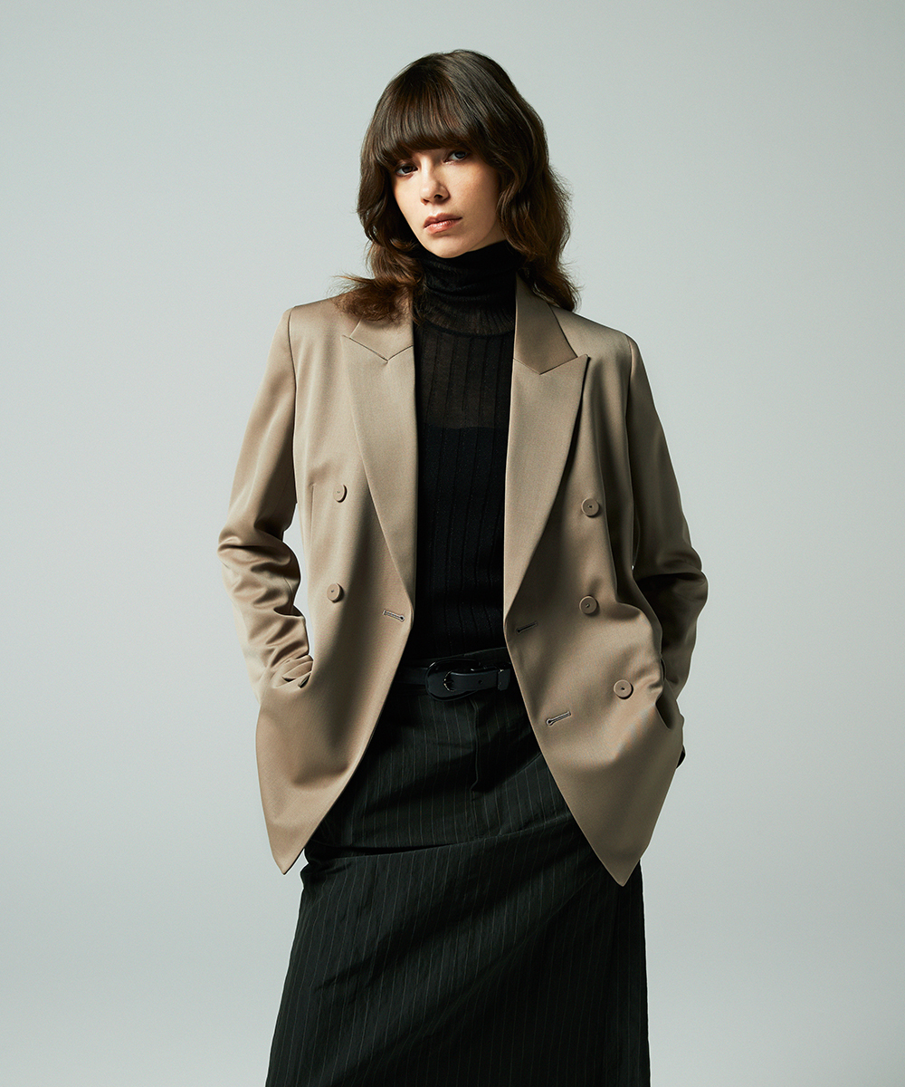 EAUVIRE ダブルブレストジャケット ブラウン