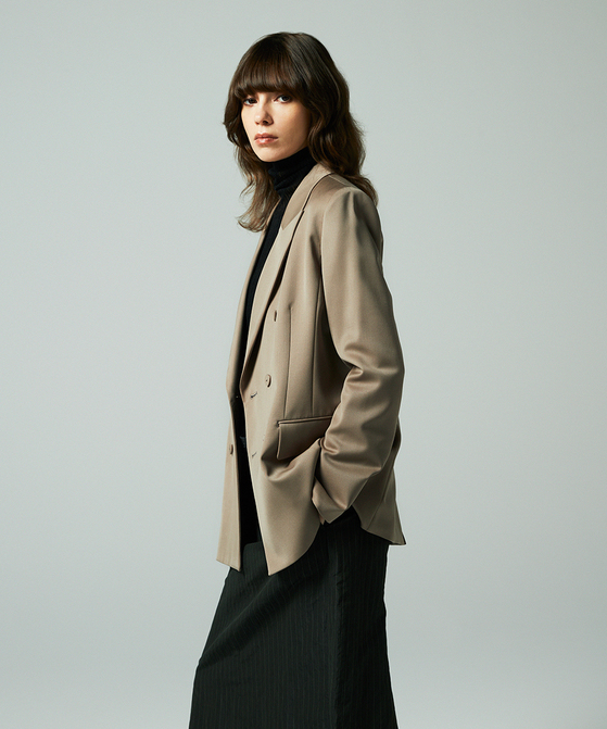 EAUVIRE ダブルブレストジャケット ブラウン