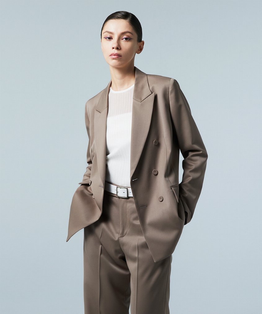 EAUVIRE ダブルブレストジャケット ブラウン