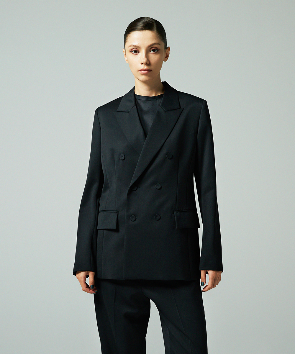 EAUVIRE ダブルブレストジャケット ブラウン