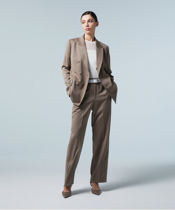 EAUVIRE ダブルブレストジャケット ブラウン