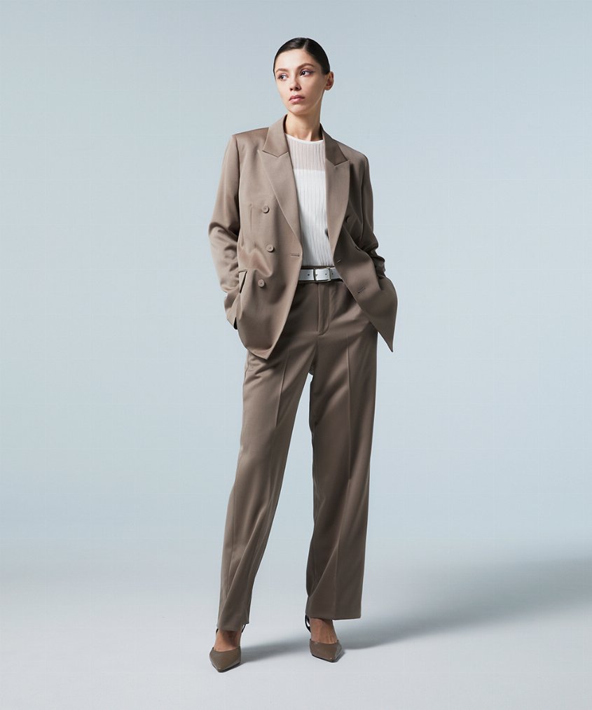 EAUVIRE ダブルブレストジャケット ブラウン