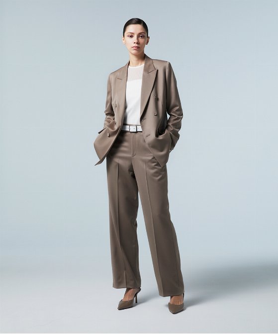 EAUVIRE ダブルブレストジャケット ブラウン