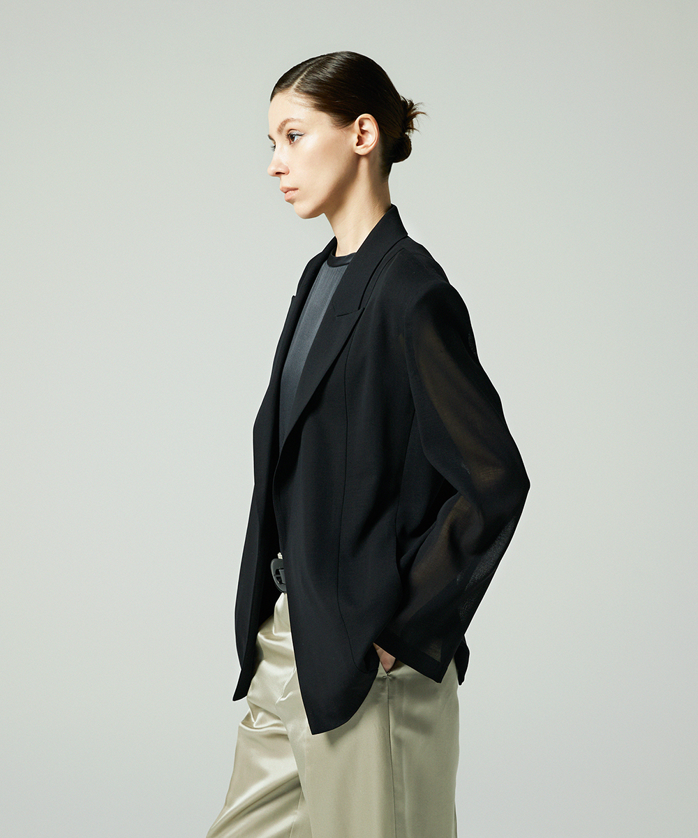 EAUVIRE シアーウールジャケット ブラック