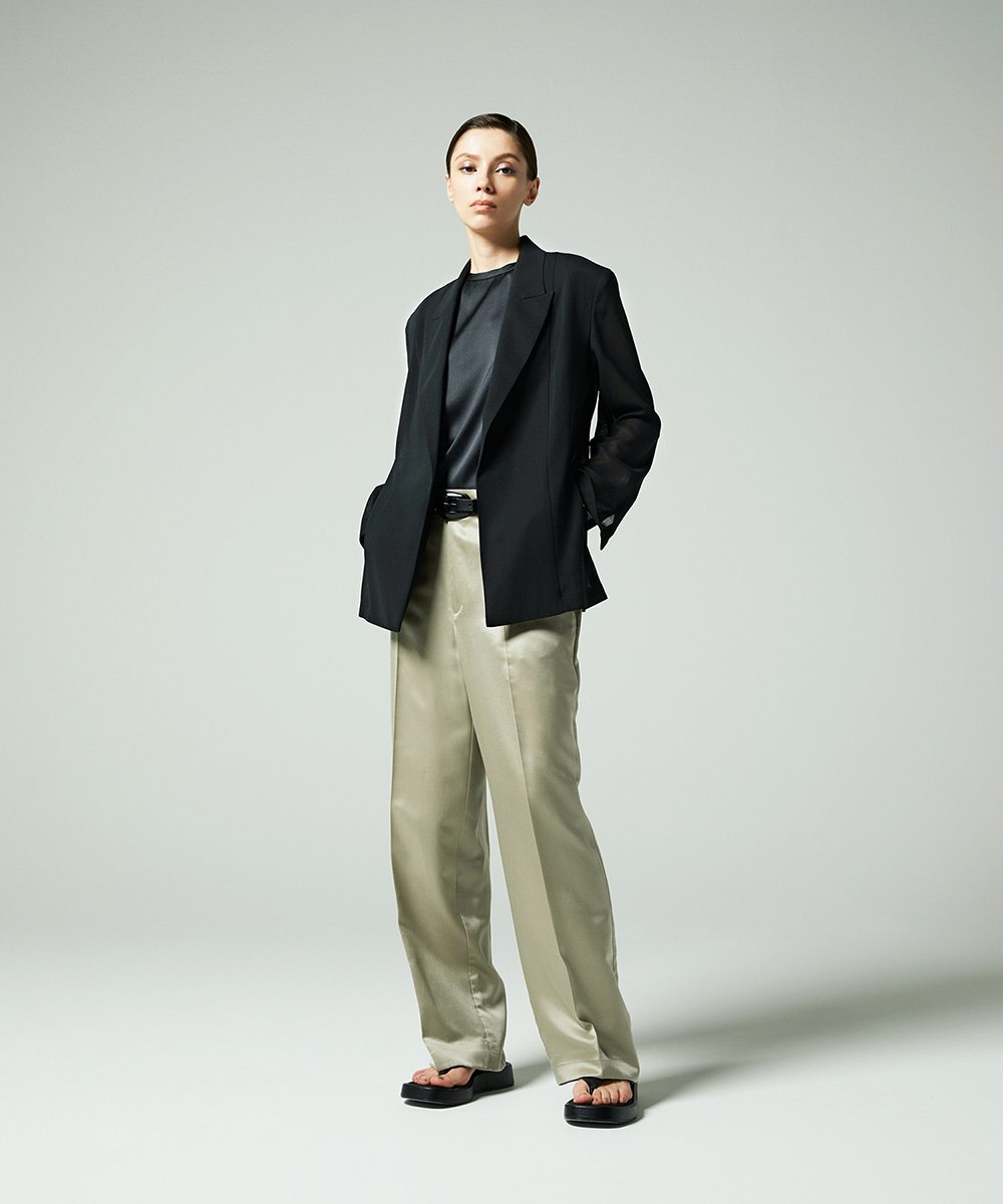 EAUVIRE シアーウールジャケット ブラック