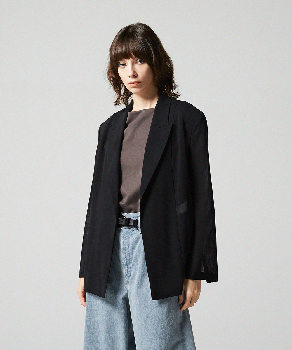 EAUVIRE シアーウールジャケット ブラック