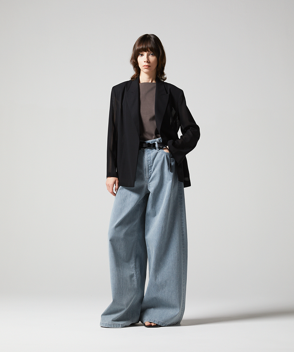 EAUVIRE シアーウールジャケット ブラック