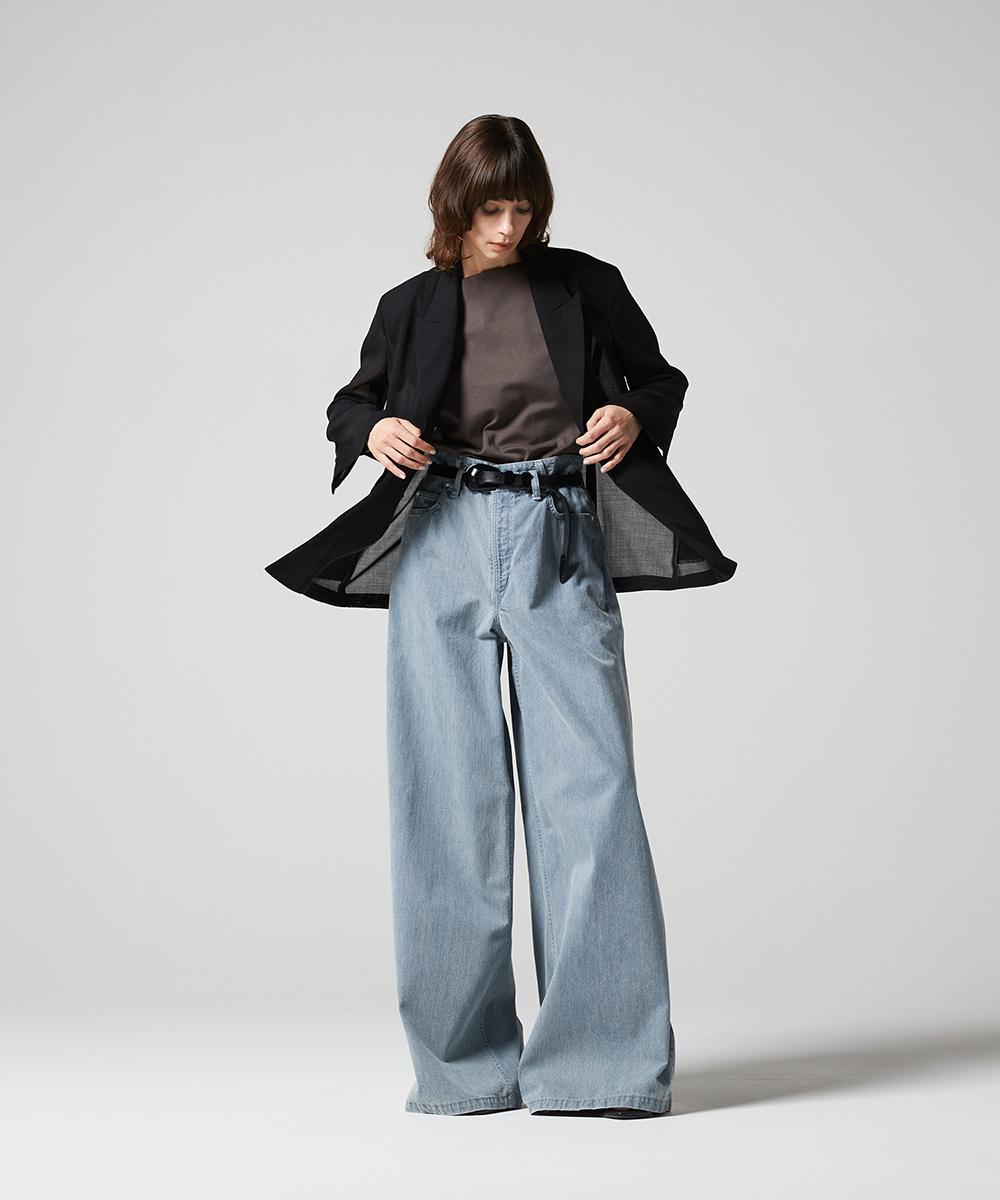 EAUVIRE シアーウールジャケット ブラック