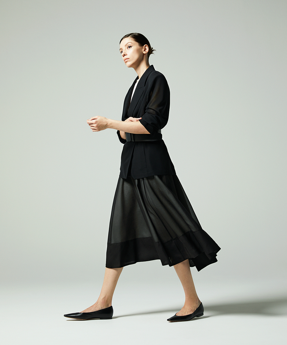 EAUVIRE シアーウールジャケット ブラック