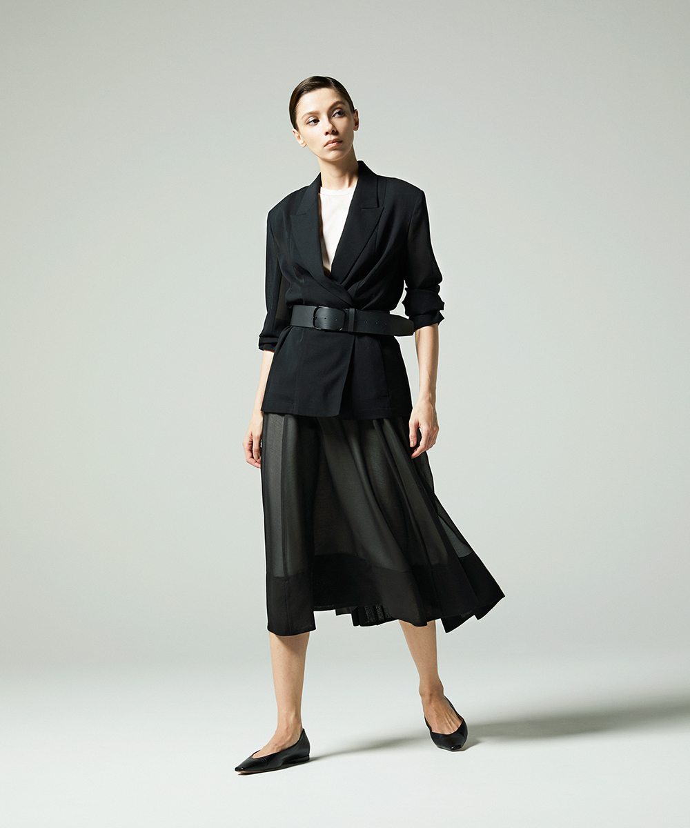 EAUVIRE シアーウールジャケット ブラック