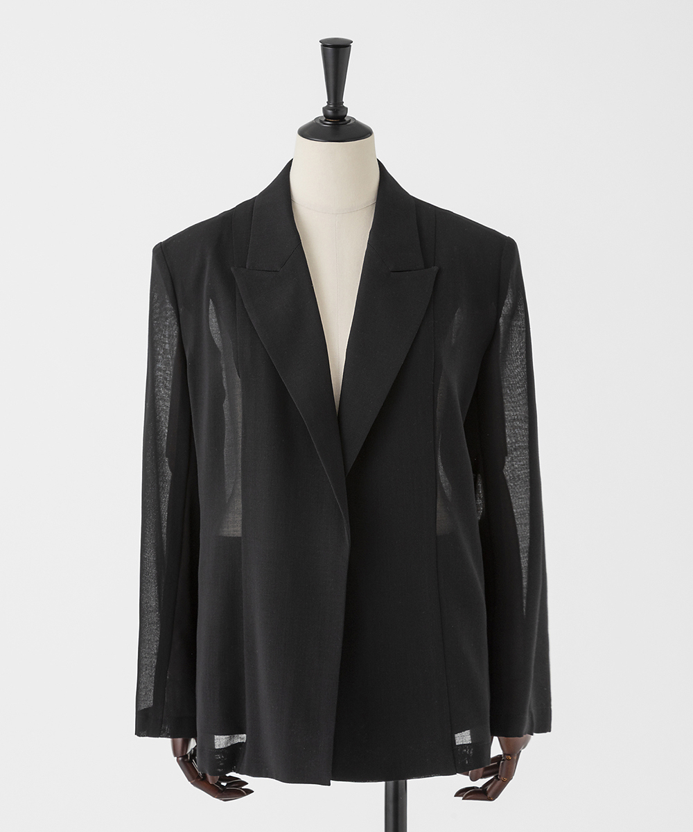 EAUVIRE シアーウールジャケット ブラック