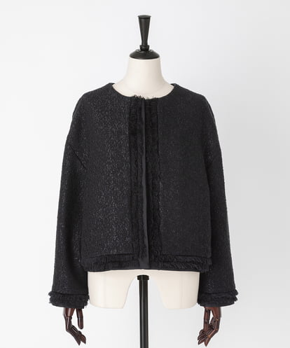 EAUVIRE ノーカラージャケット ブラック